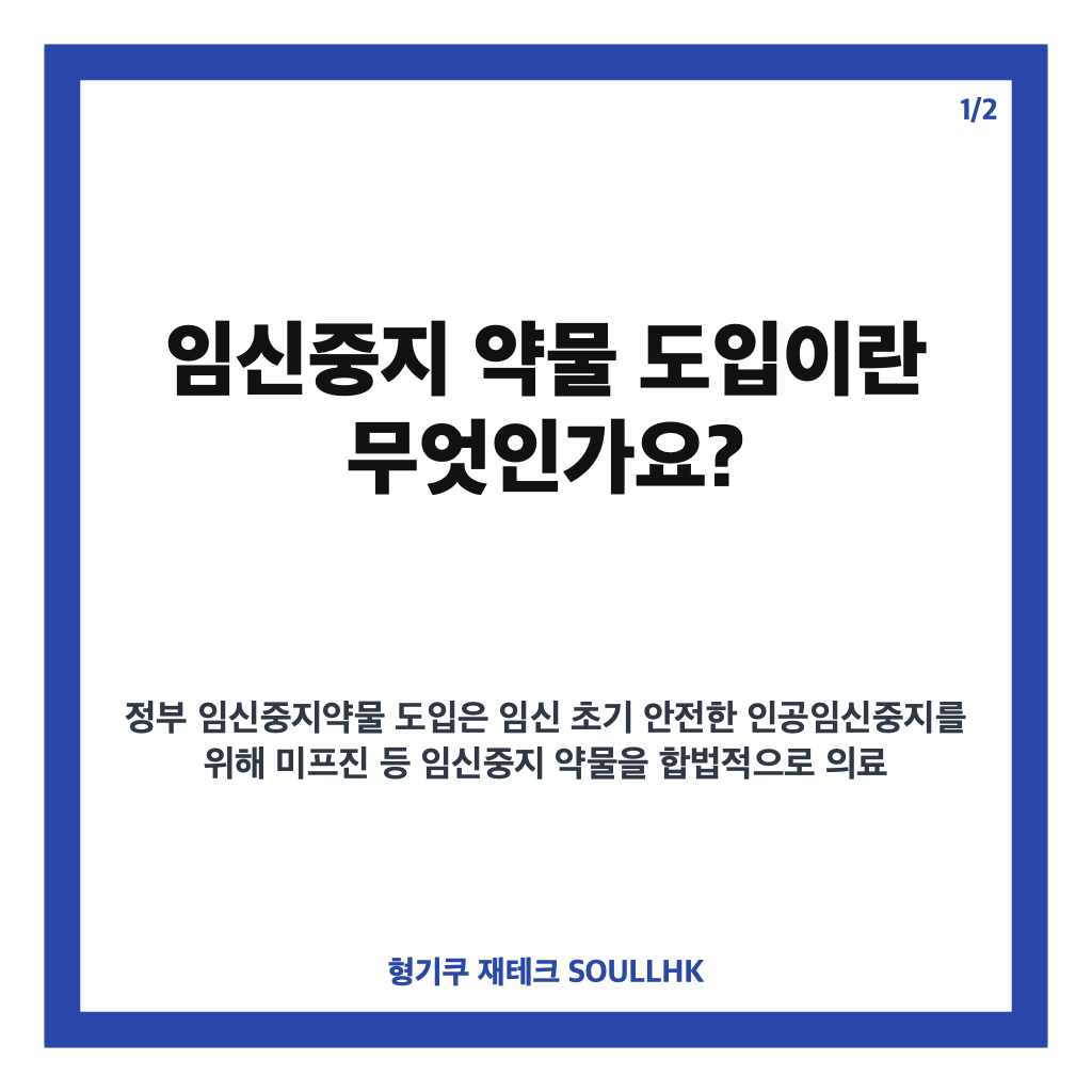정부 임신중지약물 도입 추진 현황과 임신 9주 이하 대상 적용 방안 핵심 정리 카드뉴스 1