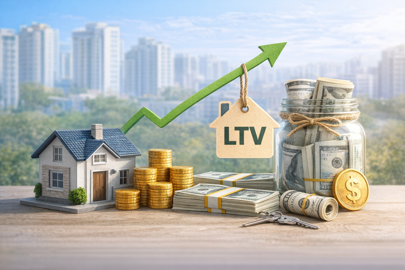 주택담보대출 LTV 개념과 대출 구조를 나타낸 이미지