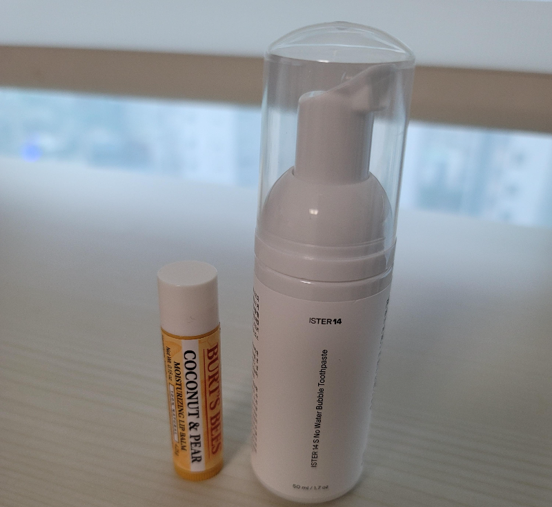 ISTER 14 노워터 버블치약 크기 비교