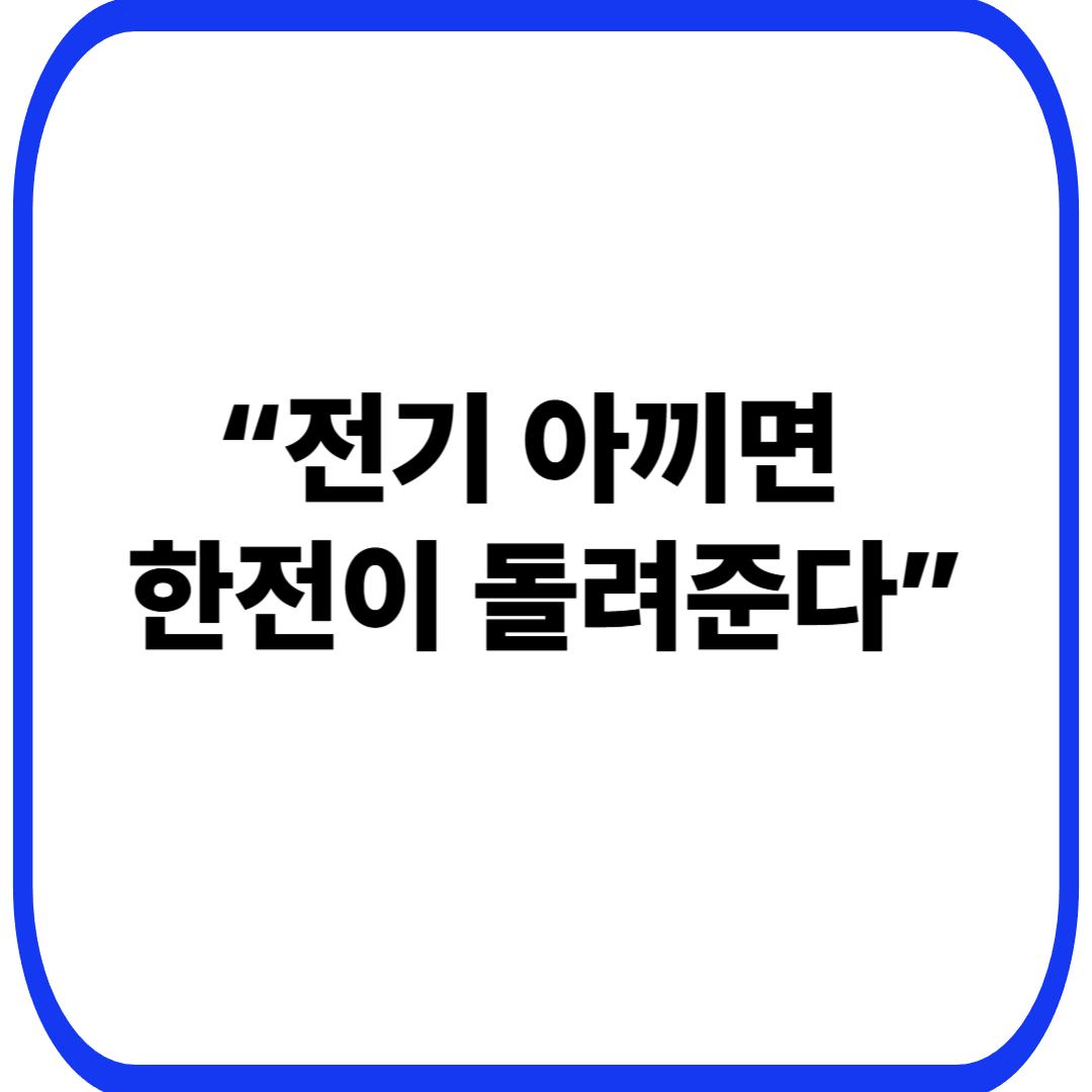 &ldquo;전기 아끼면 한전이 돌려준다&rdquo;