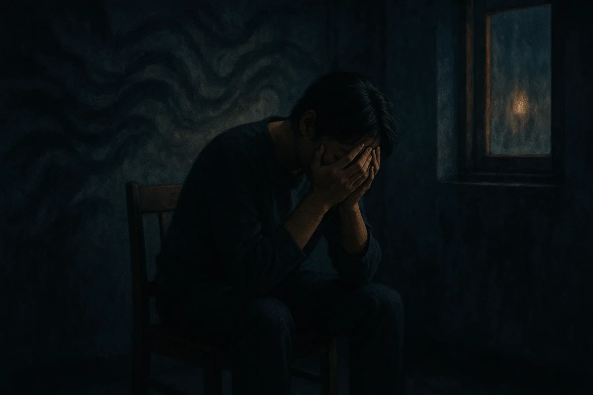 감정 조절의 어려움과 내면의 성찰을 표현하는 상징적 이미지