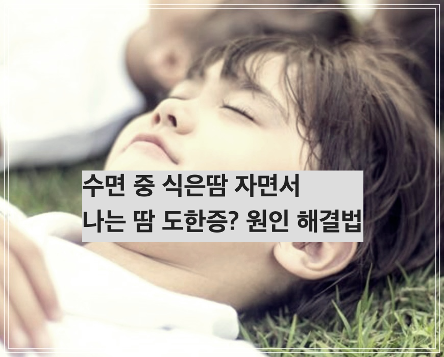수면 중 식은땀 자면서 나는 땀 도한증? 원인 해결법