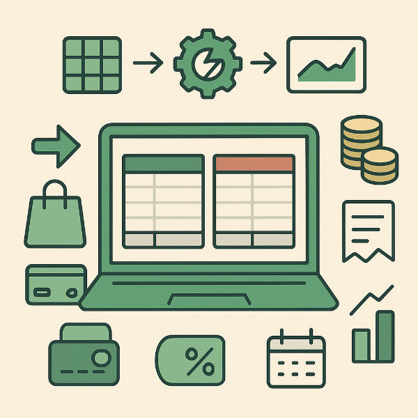 매출&middot;지출 관리 시트 엑셀 사진