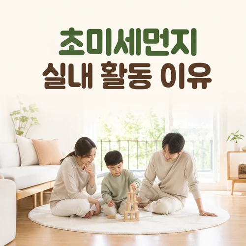 초미세먼지 실내 활동 이유