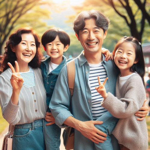 행복한 가족 모습