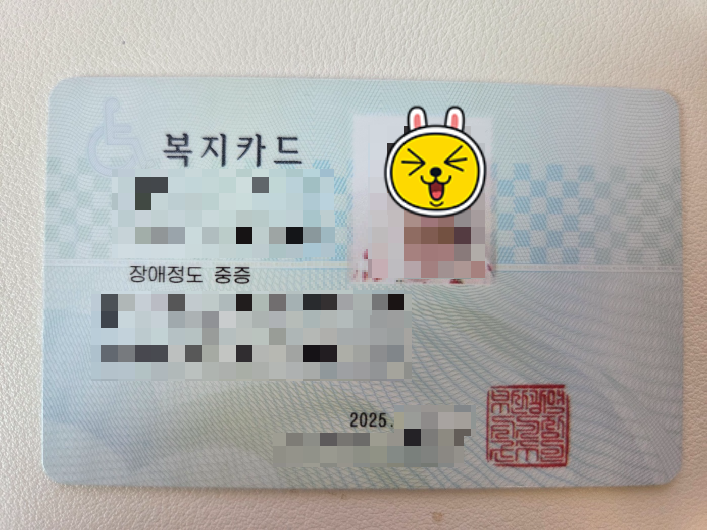 미성년자장애인복지카드