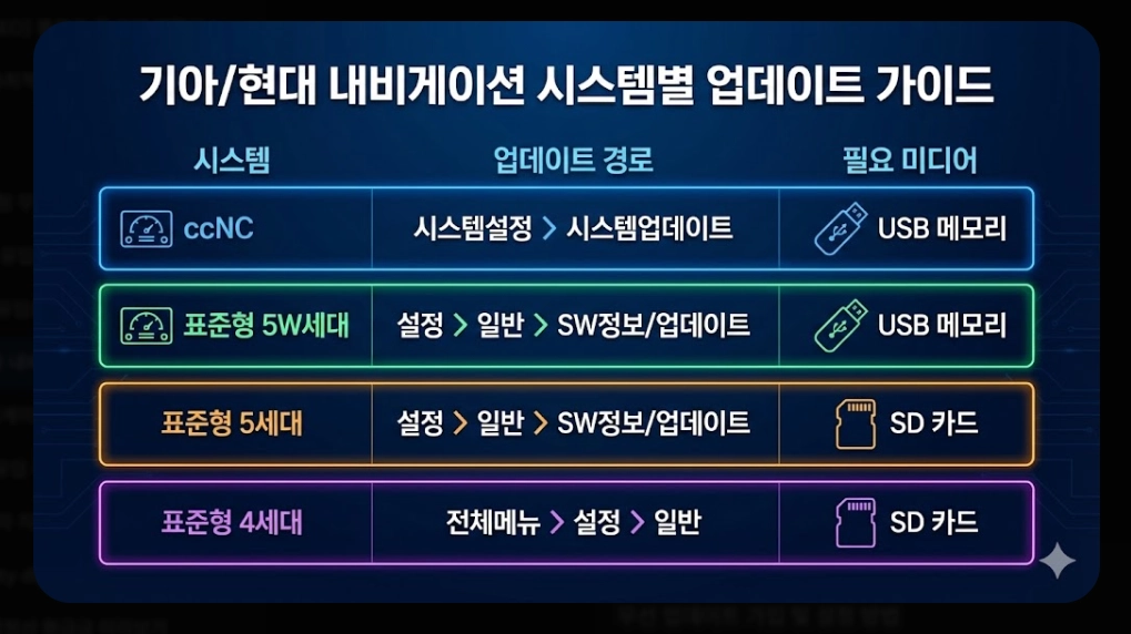 기아내비게이션 업데이트 방법