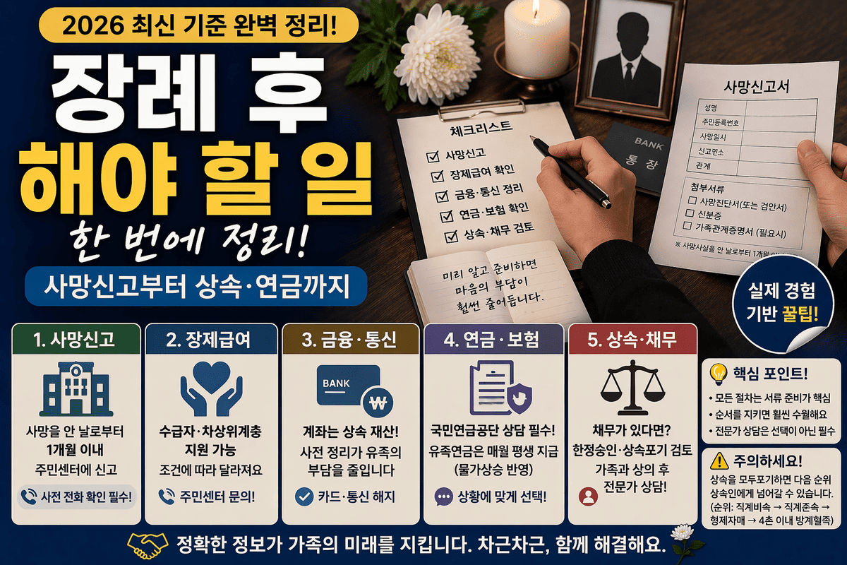 장례 후 해야 할 일 총정리