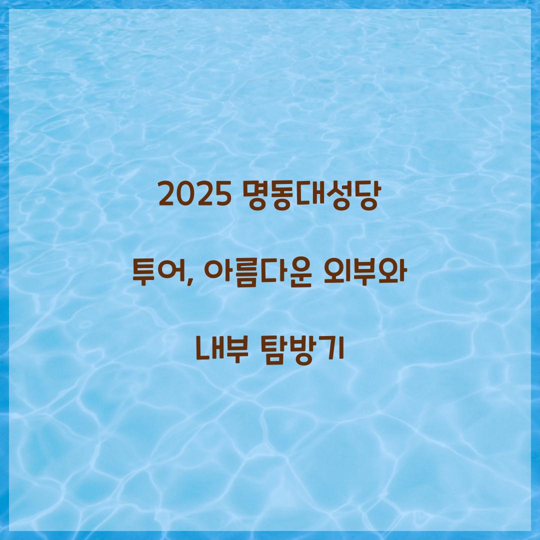 2025 명동대성당 투어