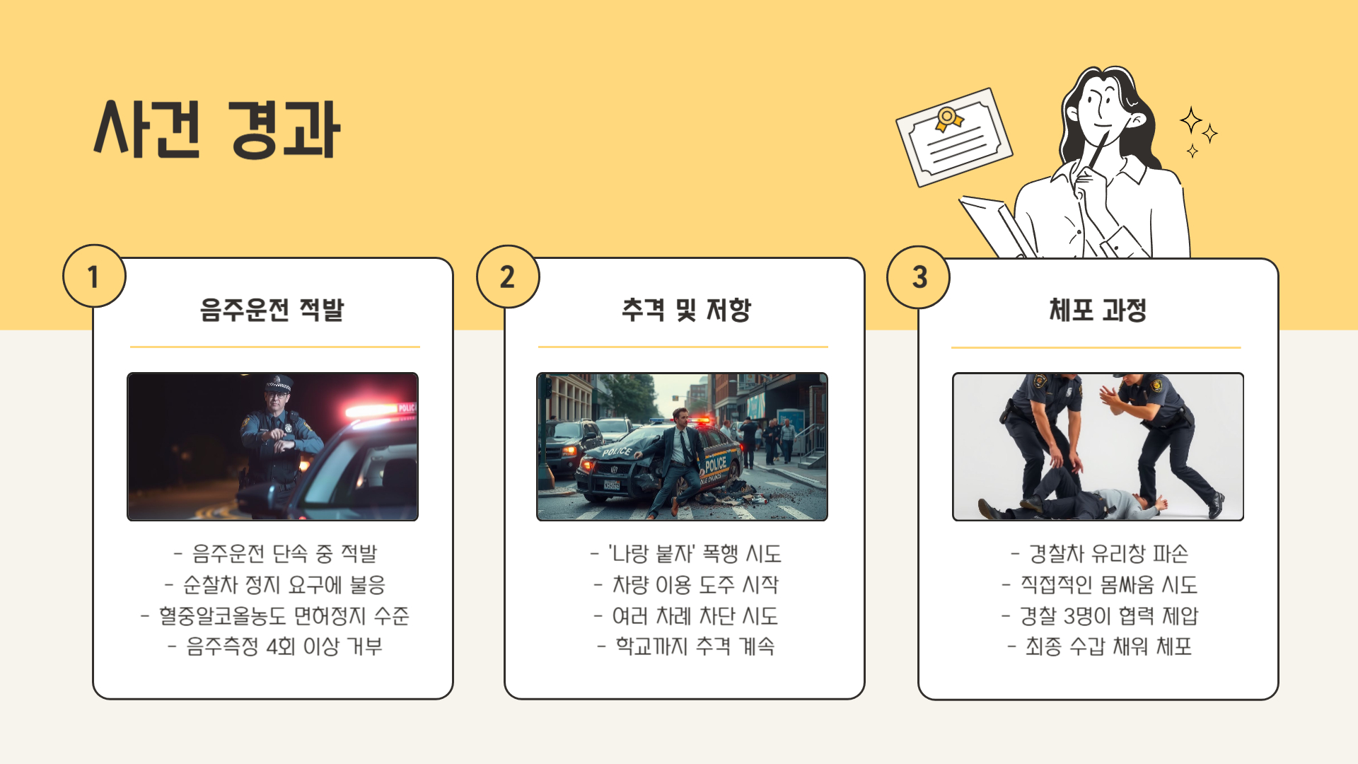 추격과 폭행, 몸싸움 현장