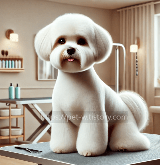 애견 미용을 한 강아지