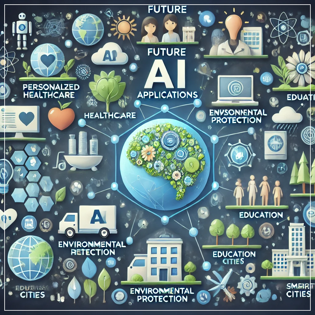 미래 AI 응용 분야를 나타낸 이미지