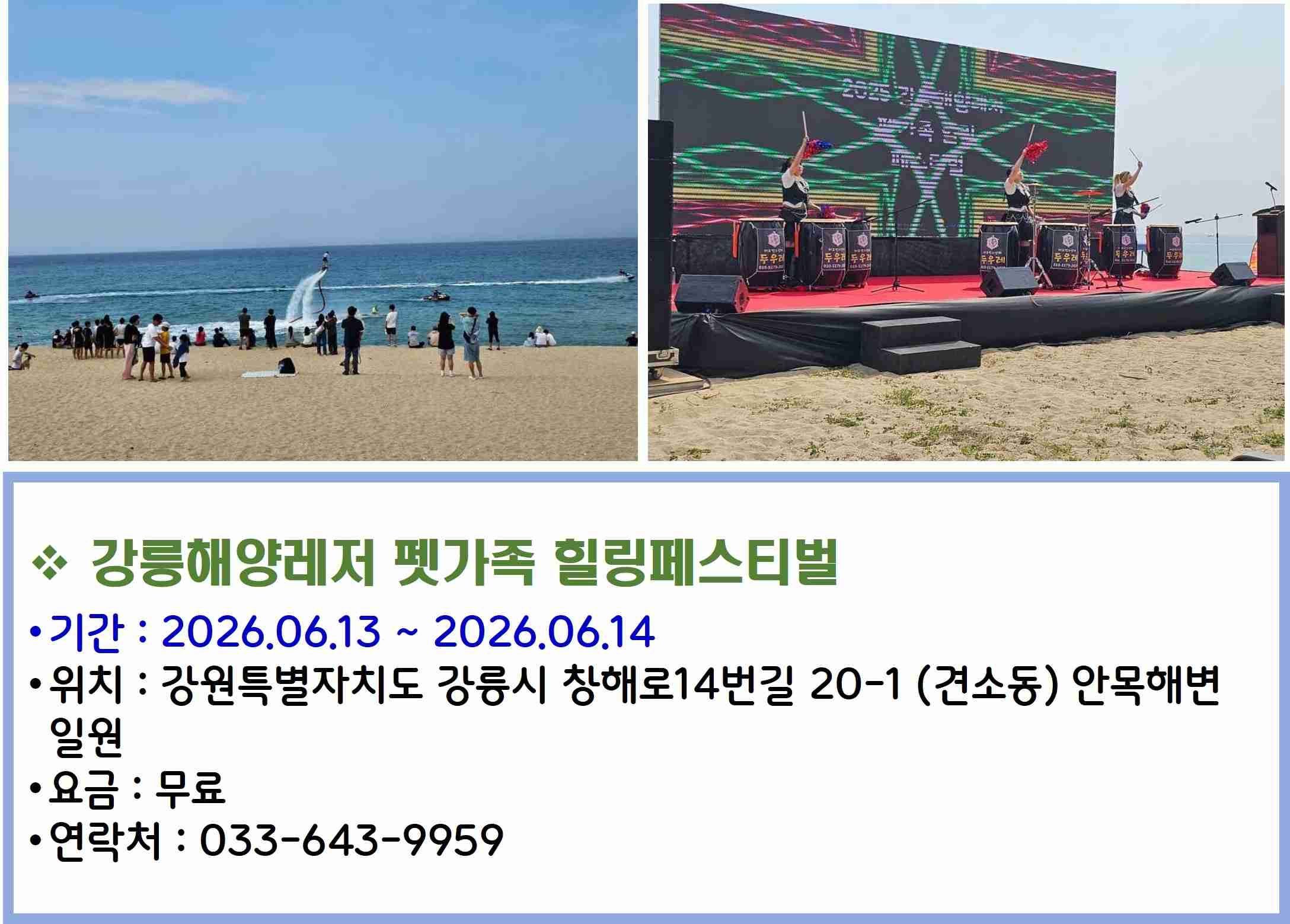 강릉해양레저펫가족힐링페스티벌