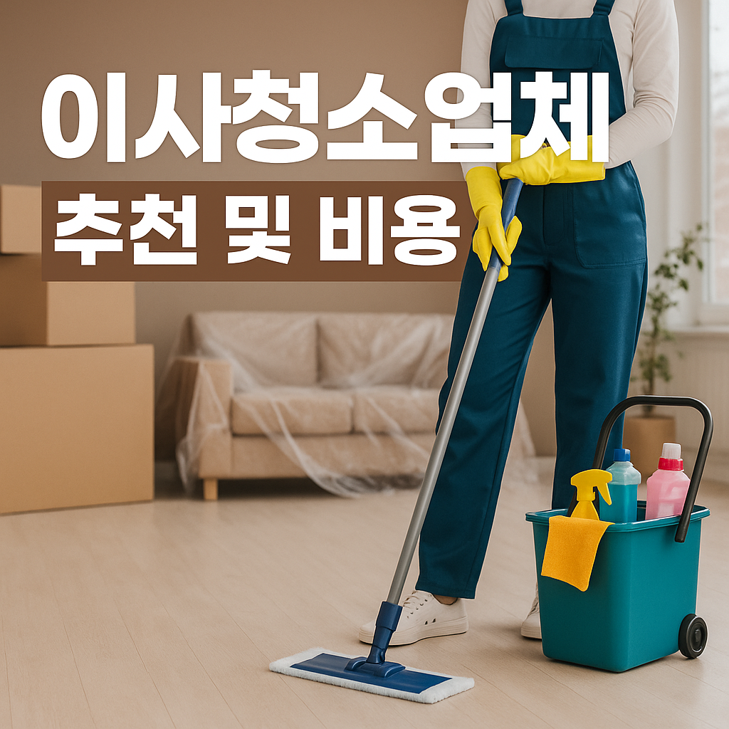 이사청소업체 추천 및 비용