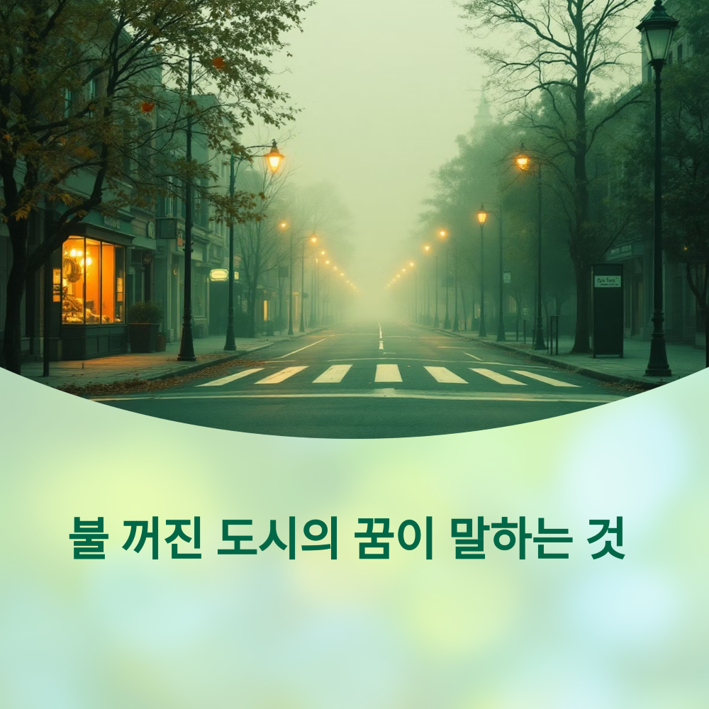 불 꺼진 도시를 걷는 꿈, 삶의 방향 상실 썸네일