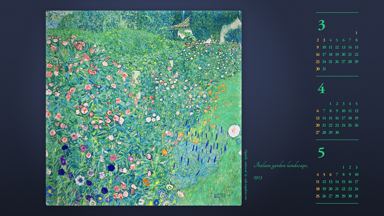 08 이탈리아 정원 풍경 B - 2025년4월 노트북배경화면