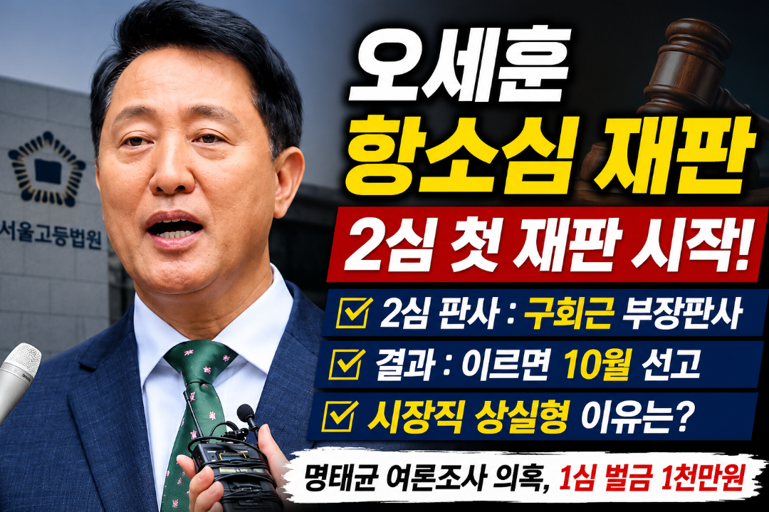 오세훈 항소심 재판｜2심 판사&middot;결과&middot;시장직 상실형 이유