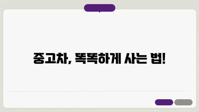 중고차 구매 꿀팁