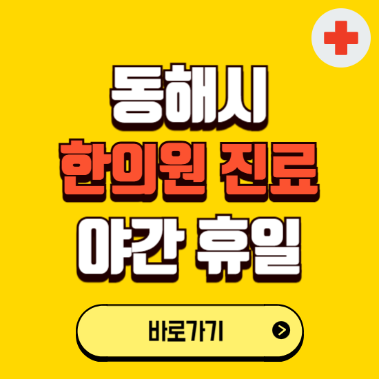 동해시 야간 휴일 한의원 한방병원 찾기 ❘ 24시 일요일 주말 연휴 응급진료 추천 잘하는 곳