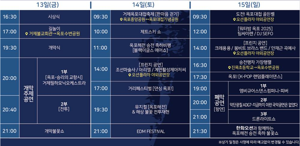 2025 거제 옥포대첩 축제 완벽 가이드