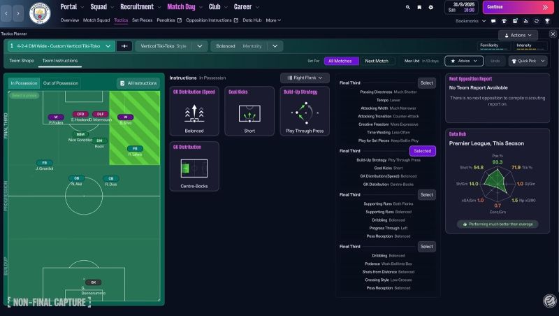 Unity 엔진으로 진화한 풋볼매니저 2026 전술 시스템