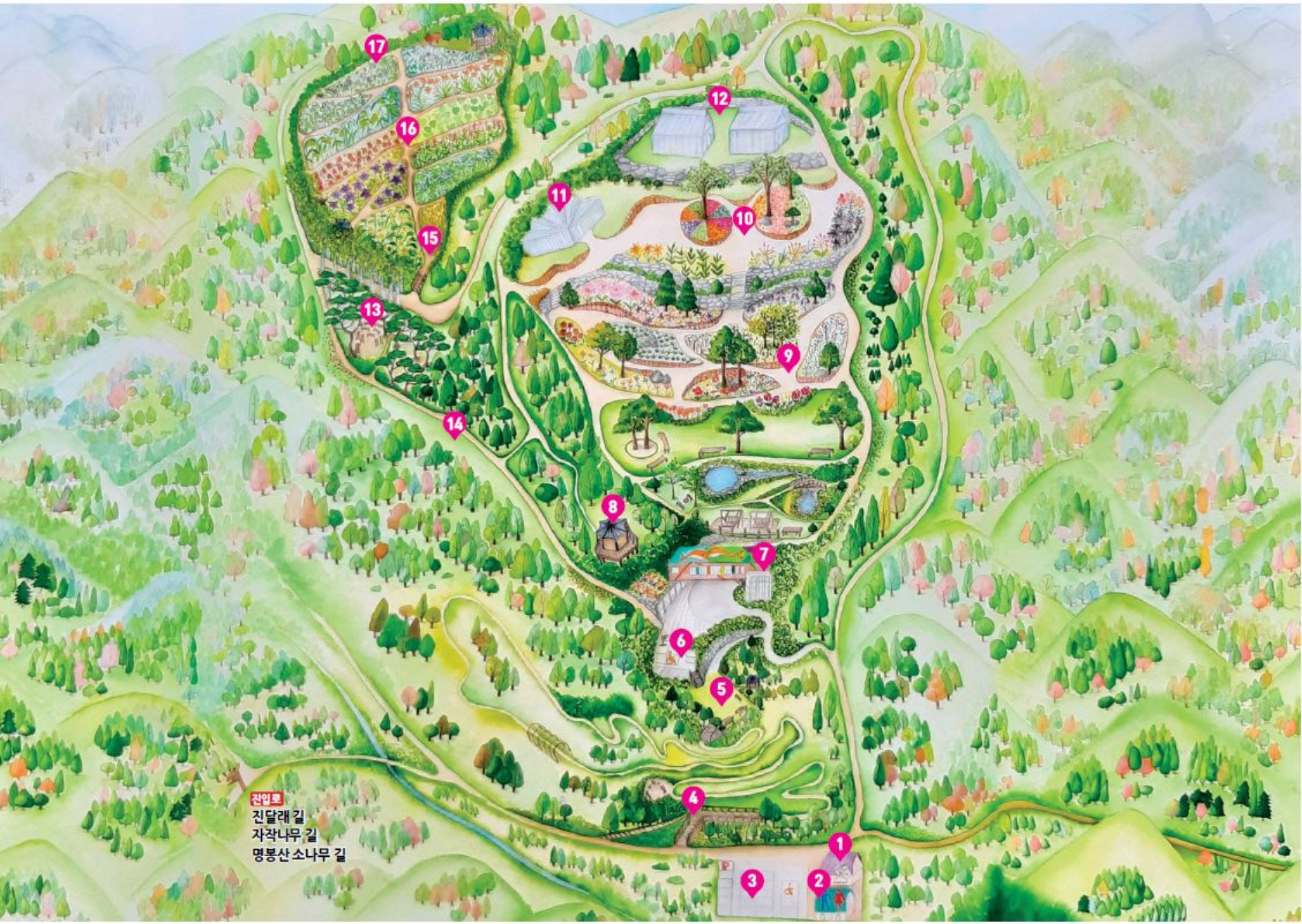 동화마을-수목원-지도
