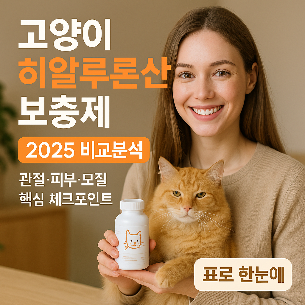 고양이 히알루론산 보충제 | 관절·피부·모질 개선 2025 기준 비교분석