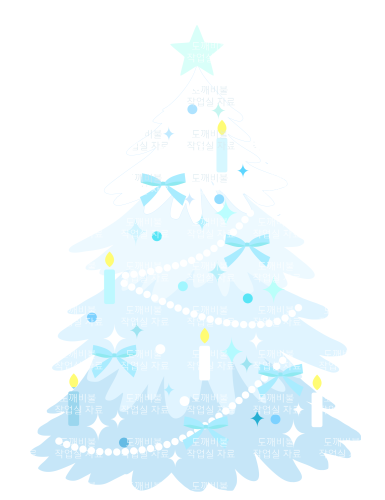 성탄절 크리스마스 화이트 트리 도안