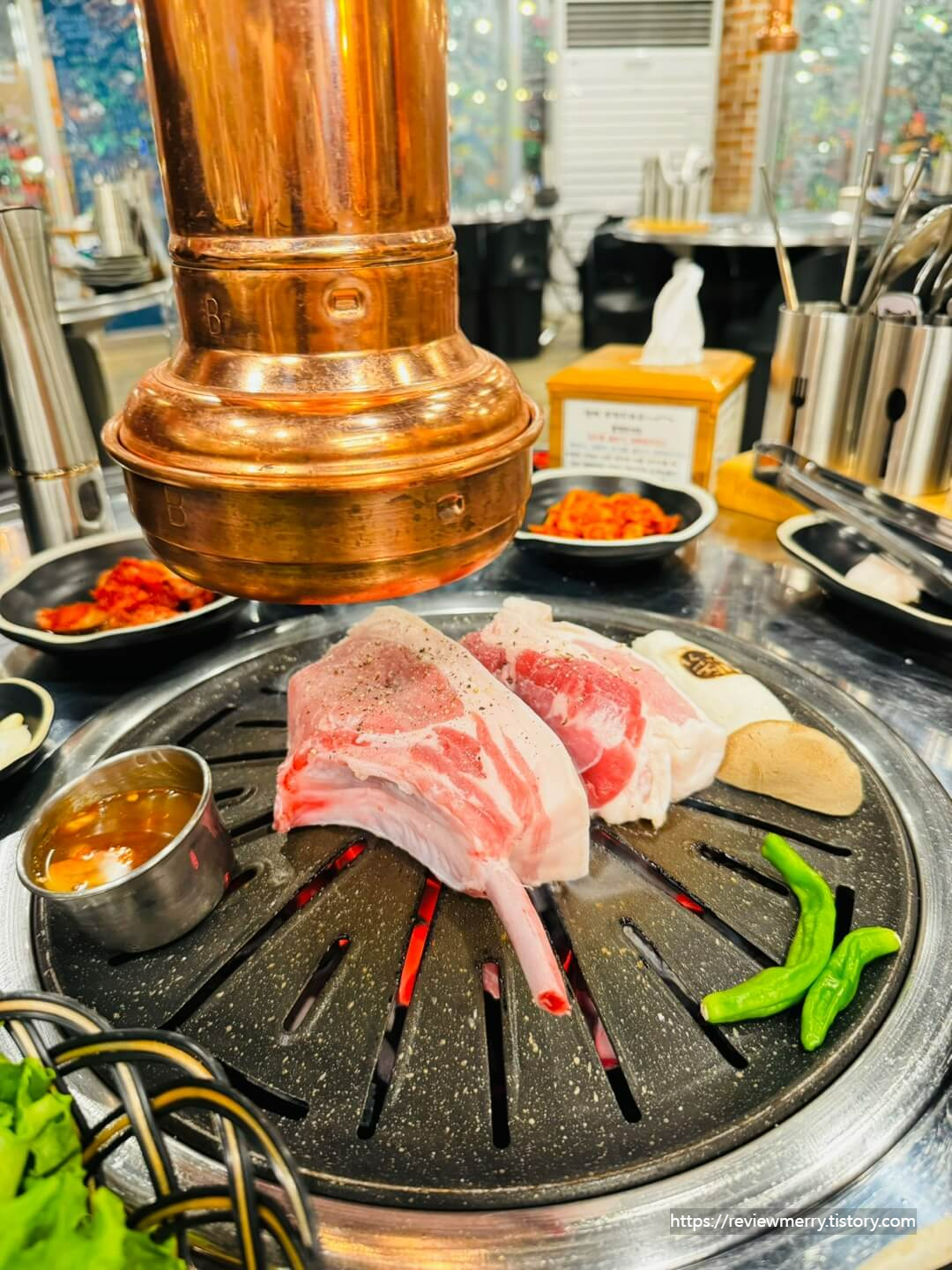 고기 불판 사진