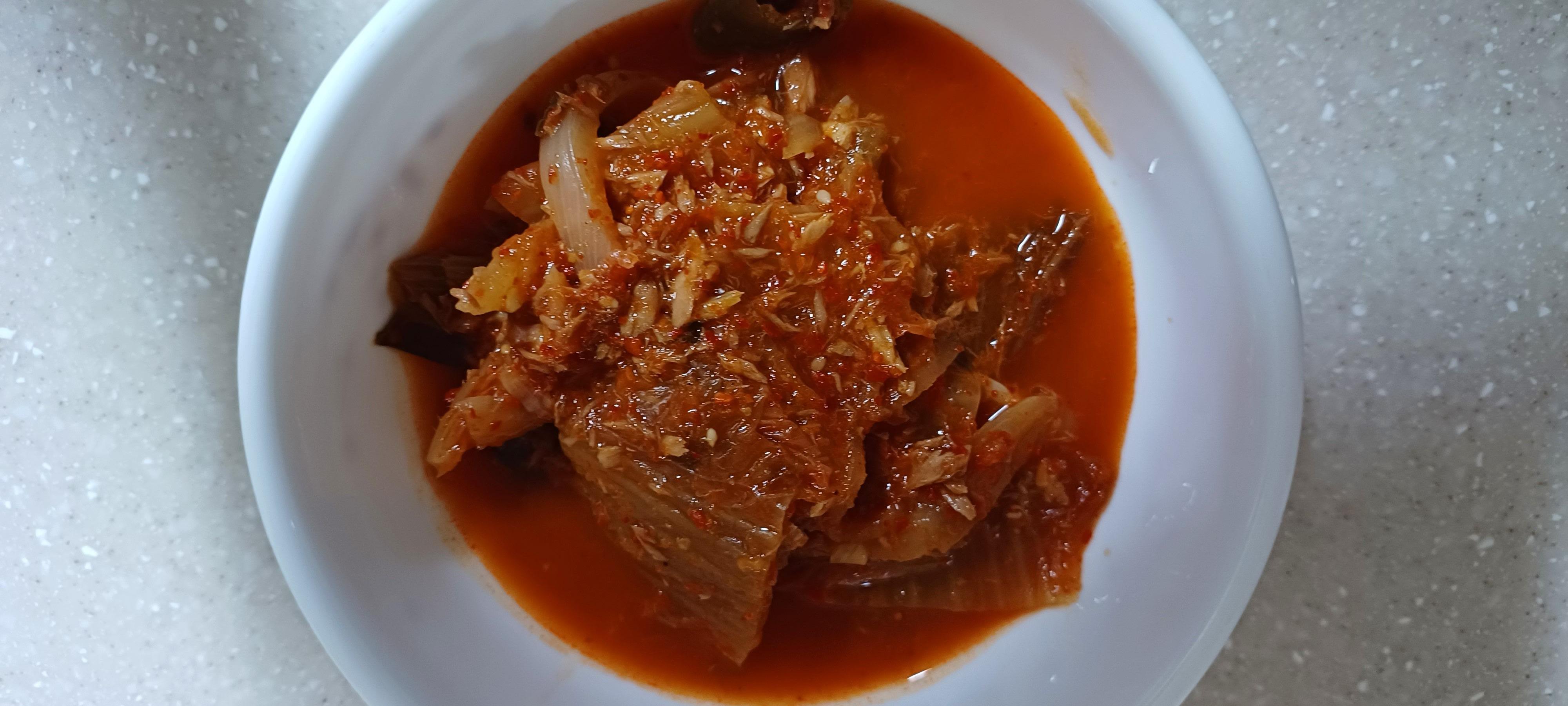 참치김치찌개 완성