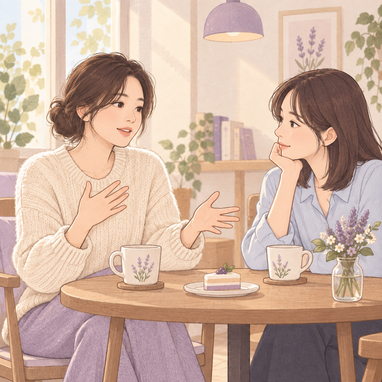 친구에게 자신의 한계를 차분하게 설명하는 은서