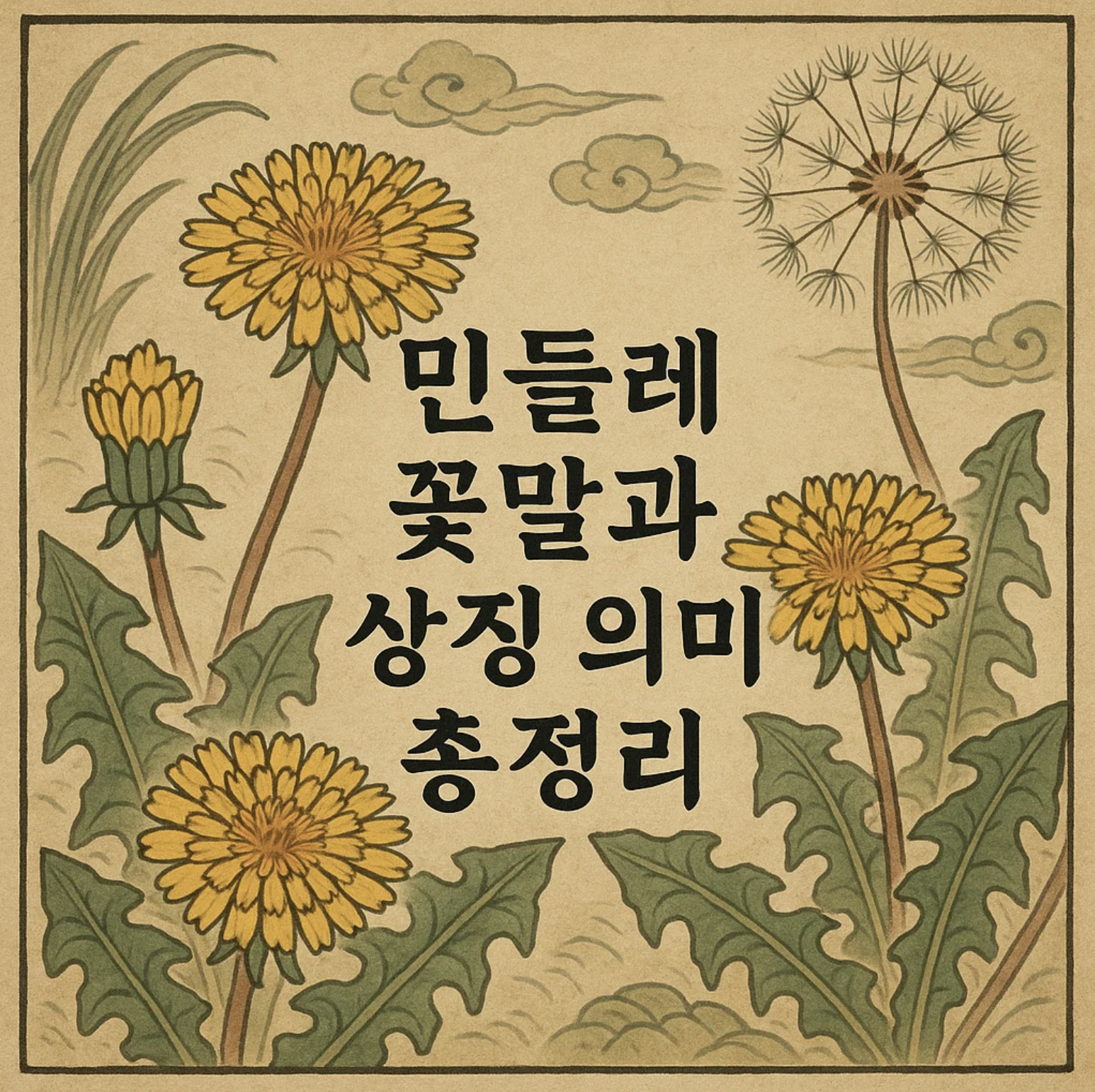 민들레 꽃말과 상징 의미 총정리