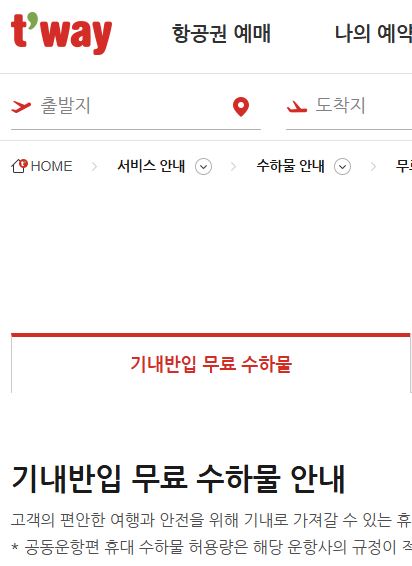 비행기 기내 반입 금지 가능 물품