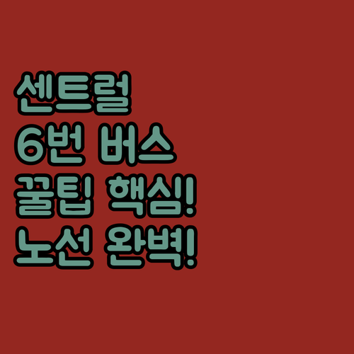 센트럴 출발 홍콩 6번 버스 탑승 위..