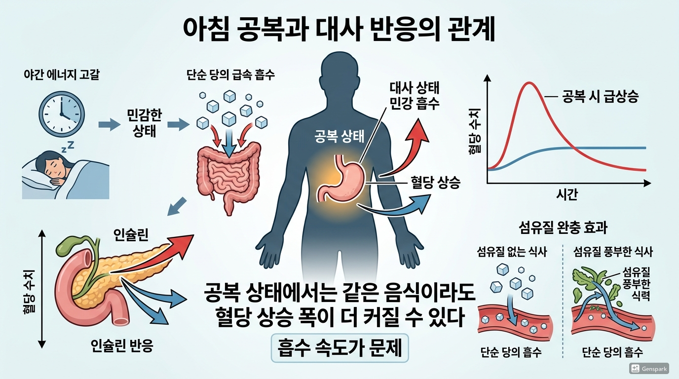 아침 공복과 대사 반응의 관계