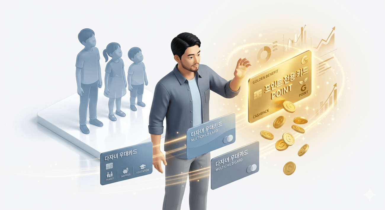 다자녀 전용 카드 vs 포인트 무제한 적립 카드