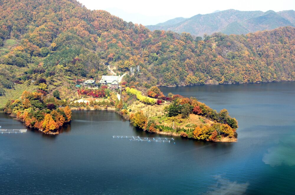 수생학습관의 가을 전경