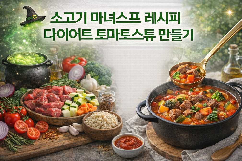 소고기 마녀스프로 다이어트 성공! 토마토스튜 3분 완성법