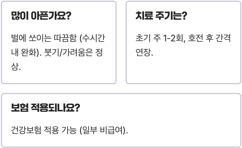 무릎 관절염 환자가 말하는 봉침효능, 스테로이드 주사보다 나은 점 3가지