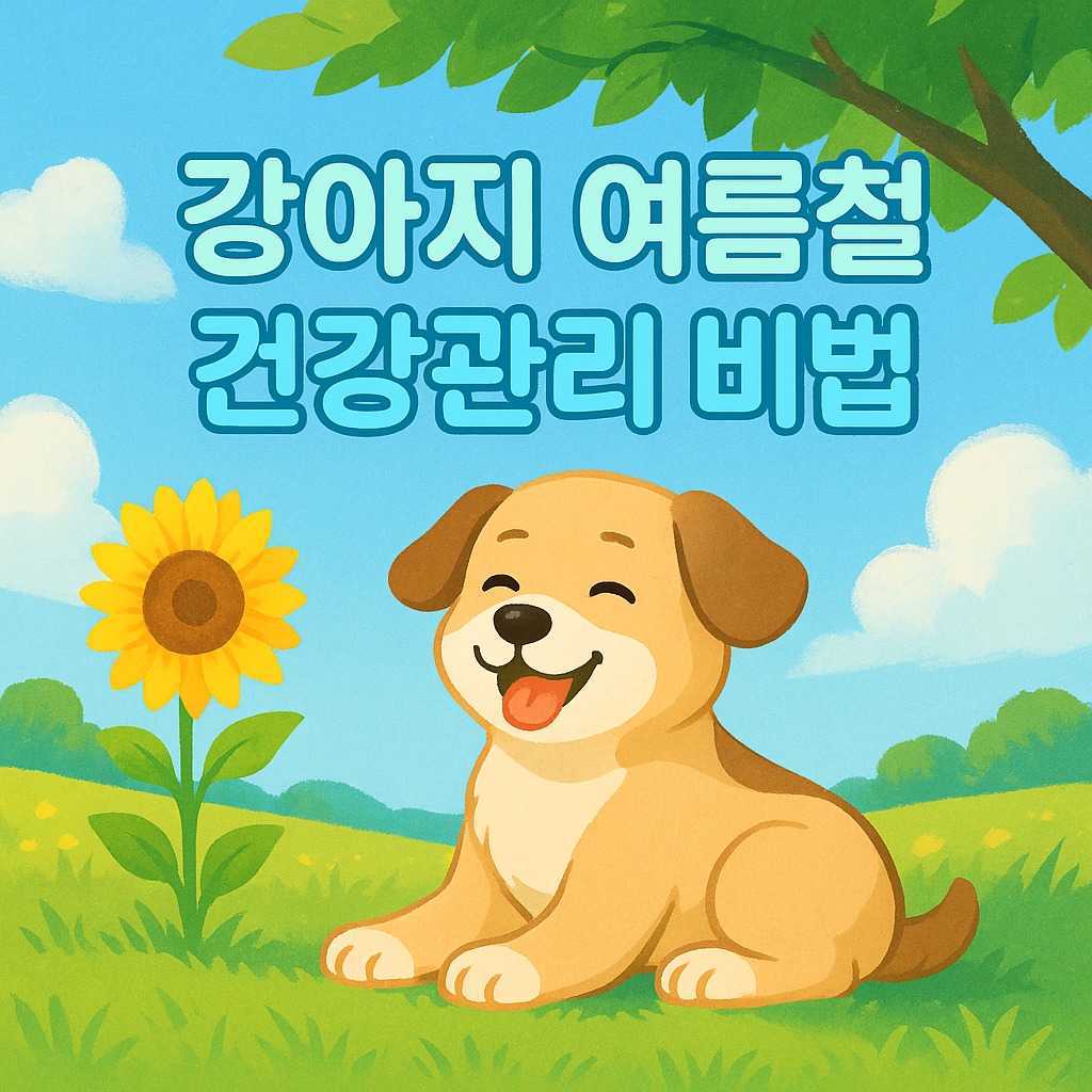강아지 여름철 건강관리 비법