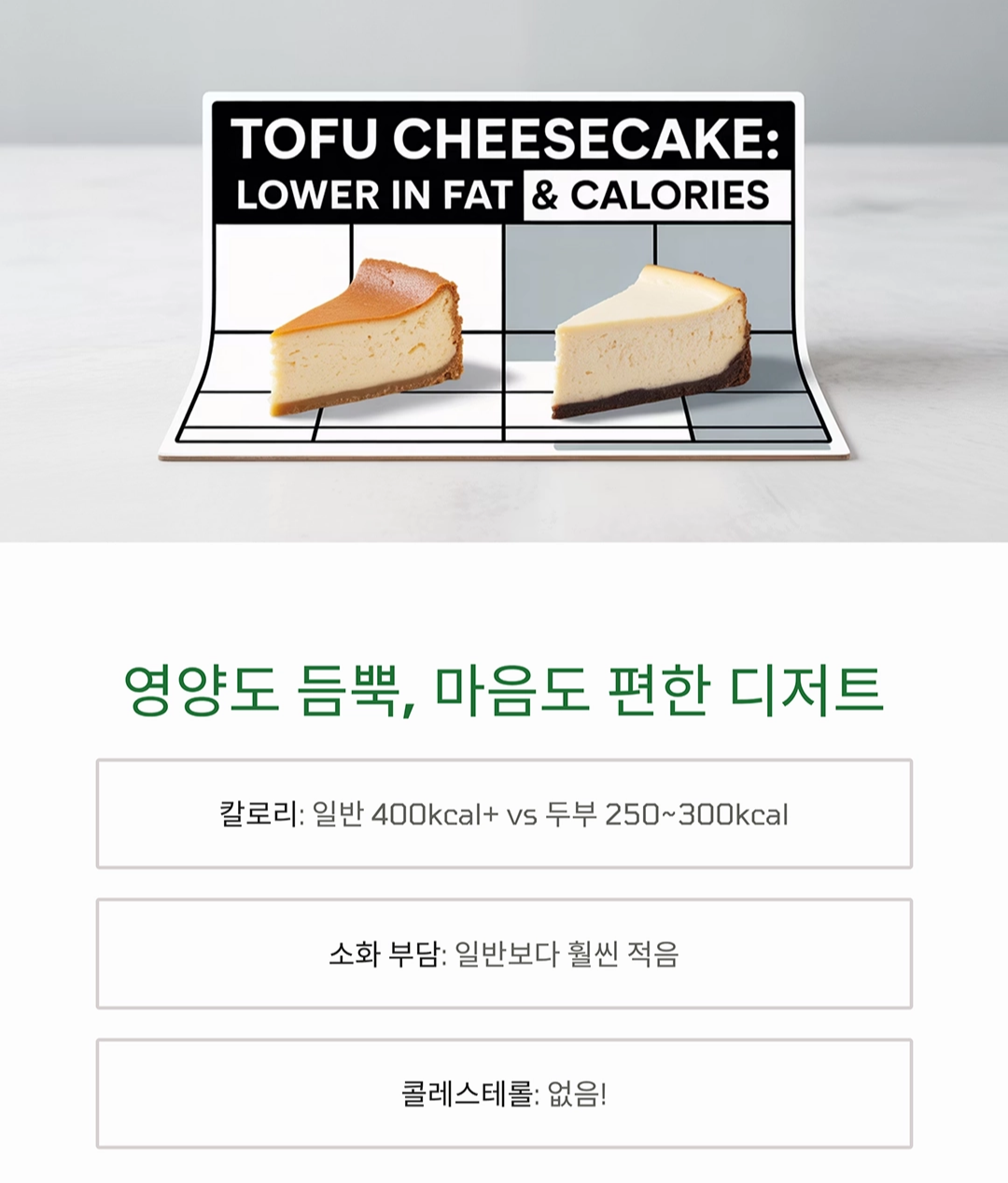 두부로 만드는 부드러운 비건 치즈케이크 레시피 대공개