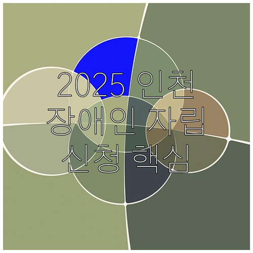 2025 인천 장애인 자립 지원 신청..