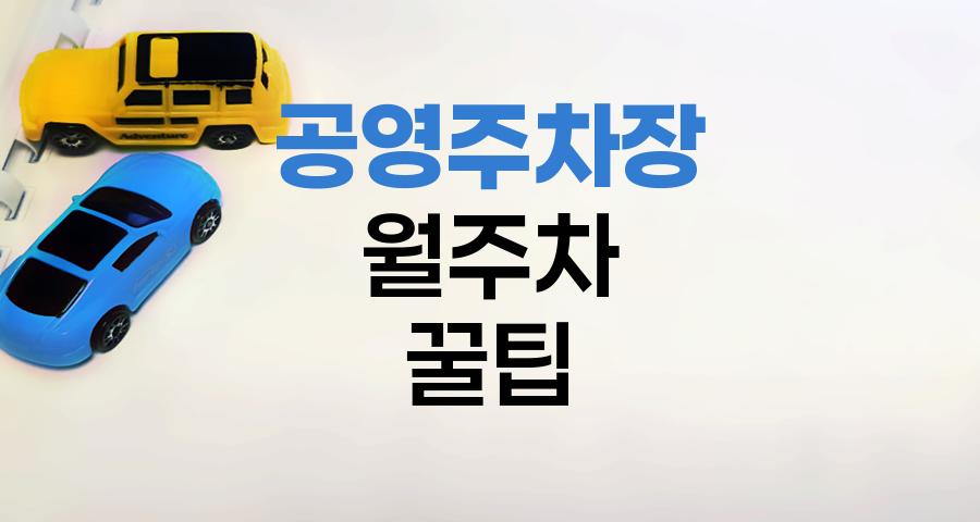 공영주차장 월주차 신청 및 이용 꿀팁