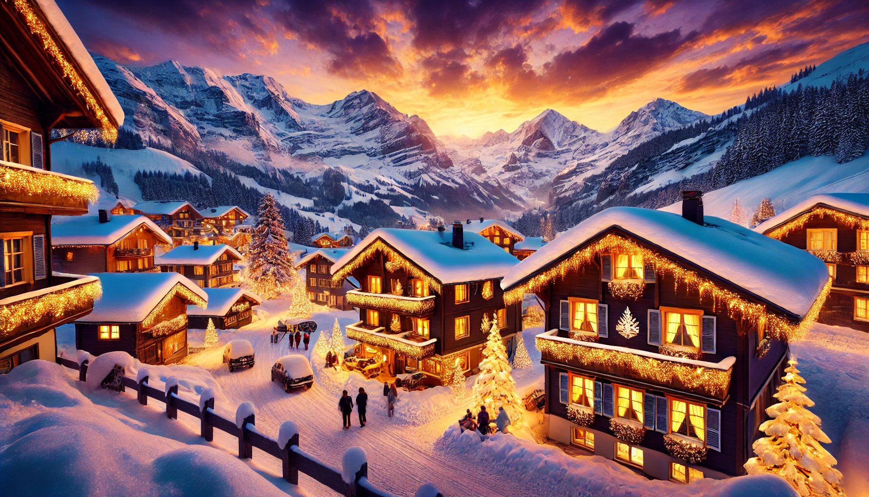 스위스 겨울 풍경