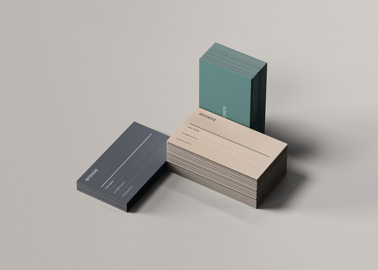 3 Business Card Stacks Mockup(3가지 명함 스택 목업)