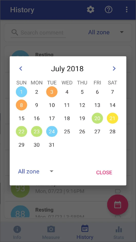 심박수 측정기 어플, 심박수 측정하기