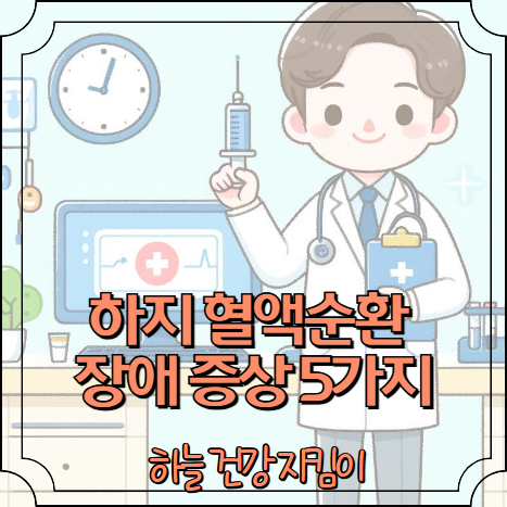 하지 혈액순환 장애 증상 5가지