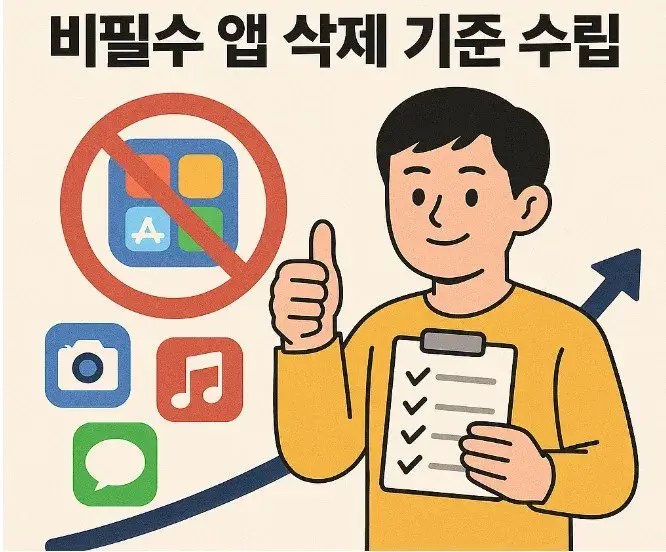 50대 IT 비전공자의 스마트한 삶 실험기: 비필수 앱 삭제 기준 수립