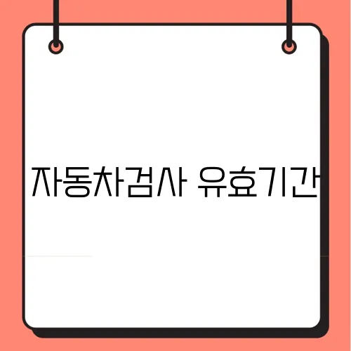 자동차검사 유효기간