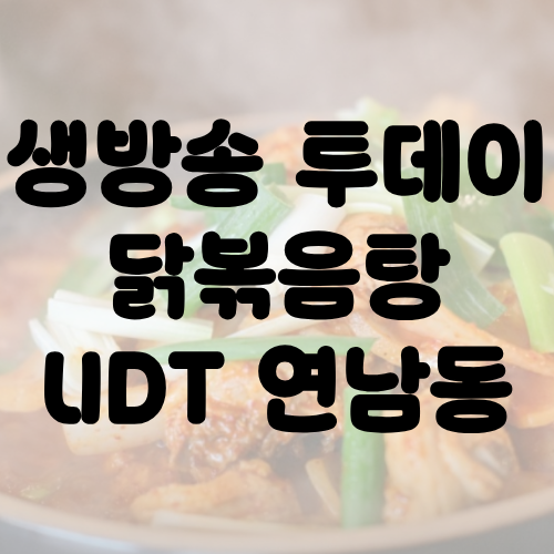 생방송 투데이 연남동 닭볶음탕 UDT